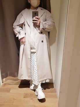 「OLIVE des OLIVE（オリーブデオリーブ）のアイテム（トレンチコート）」を使った、ru74oliveさん（レディース・156cm）の春コーディネート