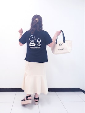「ピーナッツ(PEANUTS)」｜ru74oliveさん（レディース・156cm）の春コーディネート