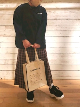 「ピーナッツ(PEANUTS)」｜ru74oliveさん（レディース・156cm）の秋コーディネート
