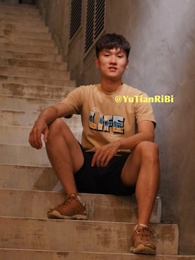 「Life8（ライフエイト）のアイテム」を使った、IG: YuTianRiBiさん（メンズ・175cm）の秋コーディネート