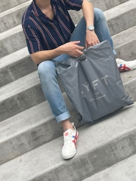 「Onitsuka Tiger（オニツカタイガー）のアイテム（スリッポン）」を使った、199930さん（メンズ・167cm）の秋コーディネート