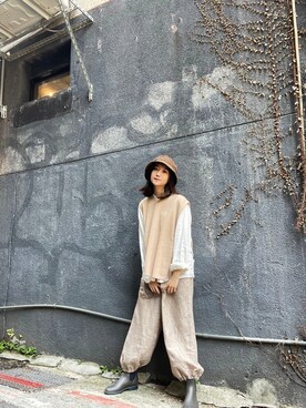 「棉麻」｜estellaselectさん（レディース・165cm）の秋コーディネート