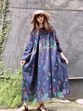 「丹寧」｜estellaselectさん（レディース・165cm）の冬コーディネート