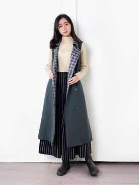 「西裝背心」｜estellaselectさん（レディース・165cm）の冬コーディネート