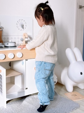 「キッスコーデ」｜あんたんさん（キッズ・90cm）の秋コーディネート