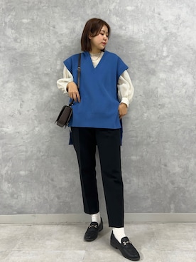 「リアルバイ」｜「アイテム（パンツ）」を使った、KONOMIさん（レディース・160cm）の冬コーディネート