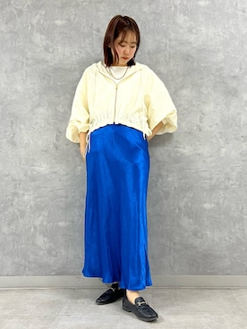 「Rouge vif（ルージュヴィフ）のアイテム（ブルゾン）」を使った、KONOMIさん（レディース・160cm）の春コーディネート