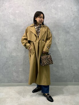 「Rouge vif（ルージュヴィフ）のアイテム（トレンチコート）」を使った、KONOMIさん（レディース・160cm）の秋コーディネート