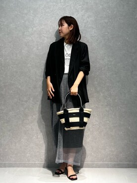 「Rouge vif（ルージュヴィフ）のアイテム（ジャケット/アウター）」を使った、KONOMIさん（レディース・160cm）の夏コーディネート