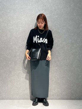 「YAHKI（ヤーキ）のアイテム（ショルダーバッグ）」を使った、KONOMIさん（レディース・160cm）の冬コーディネート