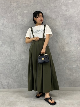 「リアルバイ」｜「アイテム（スカート）」を使った、KONOMIさん（レディース・160cm）の夏コーディネート