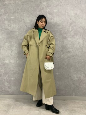 「Rouge vif（ルージュヴィフ）のアイテム（トレンチコート）」を使った、KONOMIさん（レディース・160cm）の春コーディネート