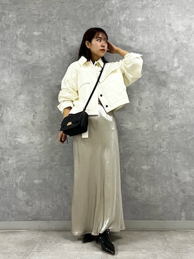 「Rouge vif（ルージュヴィフ）のアイテム（ブルゾン）」を使った、KONOMIさん（レディース・160cm）の春コーディネート
