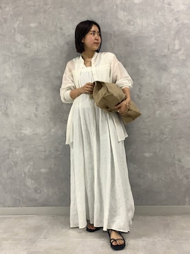 「リアルバイ」｜「アイテム（ワンピース/ドレス）」を使った、KONOMIさん（レディース・160cm）の夏コーディネート