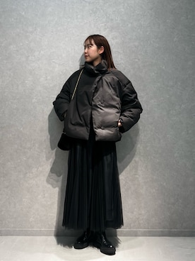 「Rouge vif（ルージュヴィフ）のアイテム（ジャケット/アウター）」を使った、KONOMIさん（レディース・160cm）の冬コーディネート
