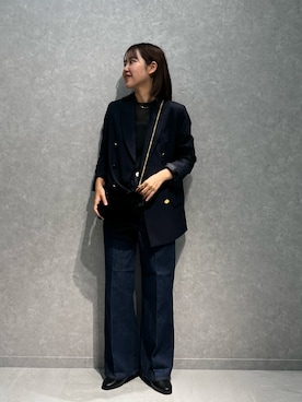 「Rouge vif（ルージュヴィフ）のアイテム（ジャケット/アウター）」を使った、KONOMIさん（レディース・160cm）の秋コーディネート