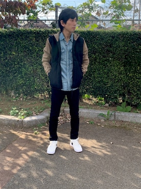 「DIESEL（ディーゼル）のアイテム（ブルゾン）」を使った、YUTAさん（メンズ・168cm）の秋コーディネート