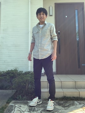 「アイテム（チノパンツ）」を使った、YUTAさん（メンズ・168cm・40代）の夏コーディネート