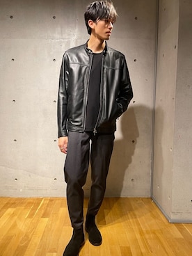 「RATTLE TRAP（ラトルトラップ）のアイテム（ブルゾン）」を使った、RT staffstylingさん（メンズ・176cm）の秋コーディネート