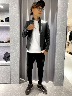 「RATTLE TRAP（ラトルトラップ）のアイテム（ライダースジャケット）」を使った、RT staffstylingさん（メンズ・167cm）の秋コーディネート