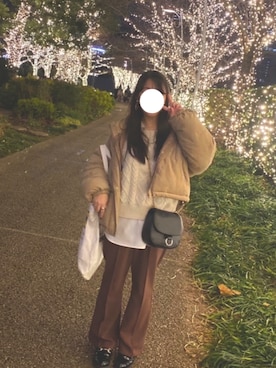 「RETRO GIRL（レトロガール）のアイテム（ダウンジャケット/コート）」を使った、natubiiiさん（レディース・153cm）の秋コーディネート