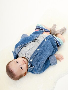 「男の子ベビー」｜「アイテム（ジャケット/アウター）」を使った、mionatsuuuuuさん（キッズ・60cm）の秋コーディネート