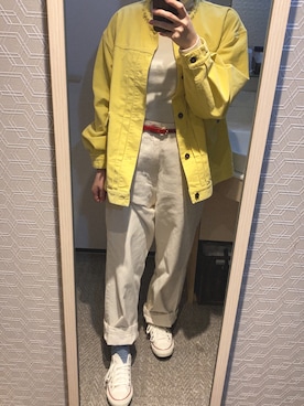 「PAR ICI」｜「アイテム（ジャケット/アウター）」を使った、miさん（レディース・155cm）の春コーディネート