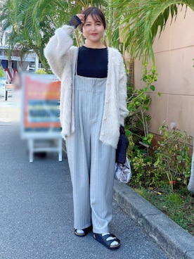 「アイテム（つなぎ/オールインワン、ブラウン系）」を使った、BEAMS HEART WOMENさん（レディース・157cm）の冬コーディネート