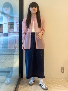 「150cm台コーデ」｜「アイテム（スカート）」を使った、BEAMS HEART WOMENさん（レディース・159cm）の春コーディネート