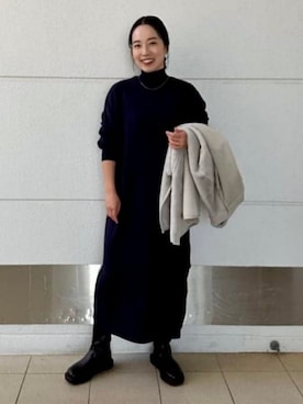 「ママファッション」｜「アイテム（ムートンコート）」を使った、BEAMS HEART WOMENさん（レディース・160cm）の秋コーディネート