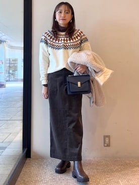 BEAMS HEART WOMENさん（レディース・161cm）の冬コーディネート