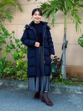 「アイテム（ダウンジャケット/コート）」を使った、BEAMS HEART WOMENさん（レディース・157cm）の冬コーディネート