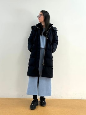 「アイテム（ワンピース/ドレス）」を使った、BEAMS HEART WOMENさん（レディース・168cm）の冬コーディネート