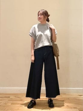 「アイテム（モカシン/デッキシューズ）」を使った、BEAMS HEART WOMENさん（レディース・165cm）の秋コーディネート