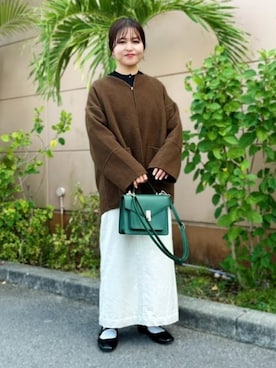「アイテム（ノーカラージャケット）」を使った、BEAMS HEART WOMENさん（レディース・157cm）の秋コーディネート