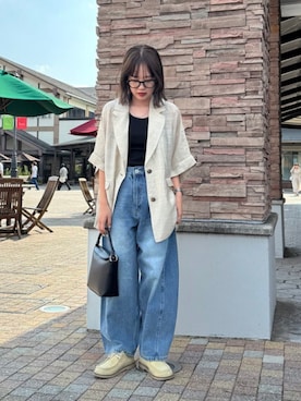「アイテム（サングラス）」を使った、BEAMS HEART WOMENさん（レディース・152cm）の夏コーディネート