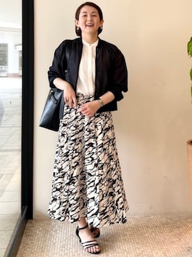 「春カラー」｜「アイテム（ブルゾン）」を使った、BEAMS HEART WOMENさん（レディース・163cm）の春コーディネート