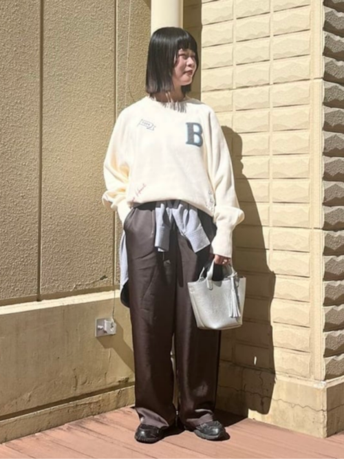 サイドライン サテン パンツ
