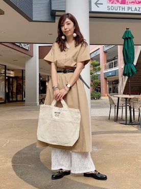 「アイテム（ワンピース/ドレス）」を使った、BEAMS HEART WOMENさん（レディース・163cm）の夏コーディネート