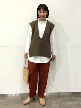 「ベストコーデ」｜「アイテム（スラックス）」を使った、BEAMS HEART WOMENさん（レディース・157cm）の夏コーディネート