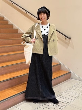「アイテム（ハンチング/ベレー帽）」を使った、BEAMS HEART WOMENさん（レディース・158cm）の秋コーディネート