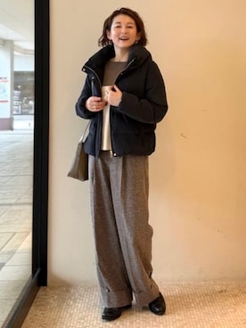 「アイテム（ダウンジャケット/コート）」を使った、BEAMS HEART WOMENさん（レディース・163cm）の秋コーディネート