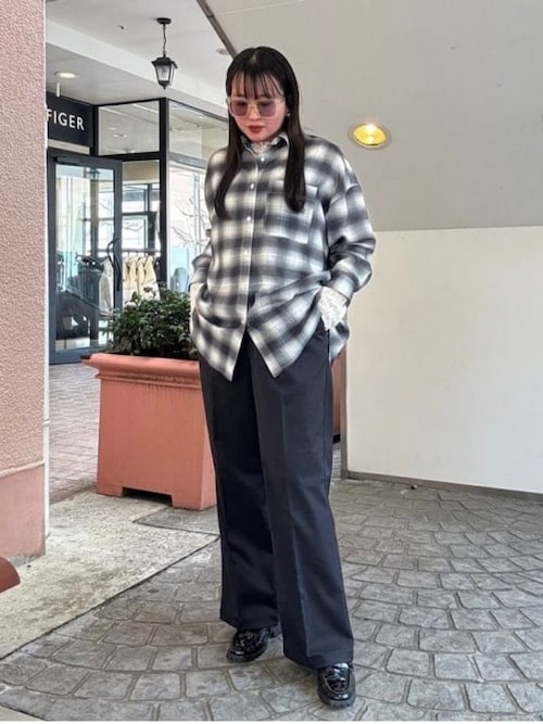 チェックシャツ シアーシャツ ブラウス 前開き 古着 FREAK'S STORE ブラウス シャツ チェックシアーシャツ