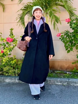 「アイテム（ストール/ショール）」を使った、BEAMS HEART WOMENさん（レディース・161cm）の秋コーディネート