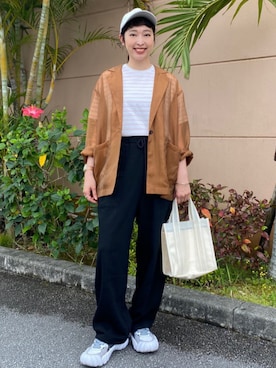 「BEAMS HEART（ビームスハート）のアイテム（テーラードジャケット）」を使った、BEAMS HEART WOMENさん（レディース・161cm）の春コーディネート