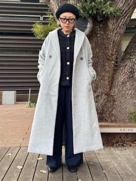 「アイテム（ライダースジャケット）」を使った、BEAMS HEART WOMENさん（レディース・154cm）の冬コーディネート