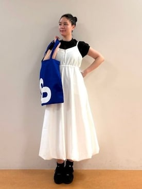 「大人カジュアルコーデ」｜「アイテム（ワンピース）」を使った、BEAMS HEART WOMENさん（レディース・168cm）の夏コーディネート