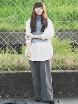 「アイテム（ドレスシューズ）」を使った、BEAMS HEART WOMENさん（レディース・159cm）の夏コーディネート