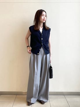「アイテム（ニット/セーター）」を使った、BEAMS HEART WOMENさん（レディース・157cm）の春コーディネート