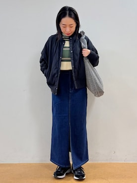 「アイテム（ブルゾン）」を使った、BEAMS HEART WOMENさん（レディース・156cm）の秋コーディネート